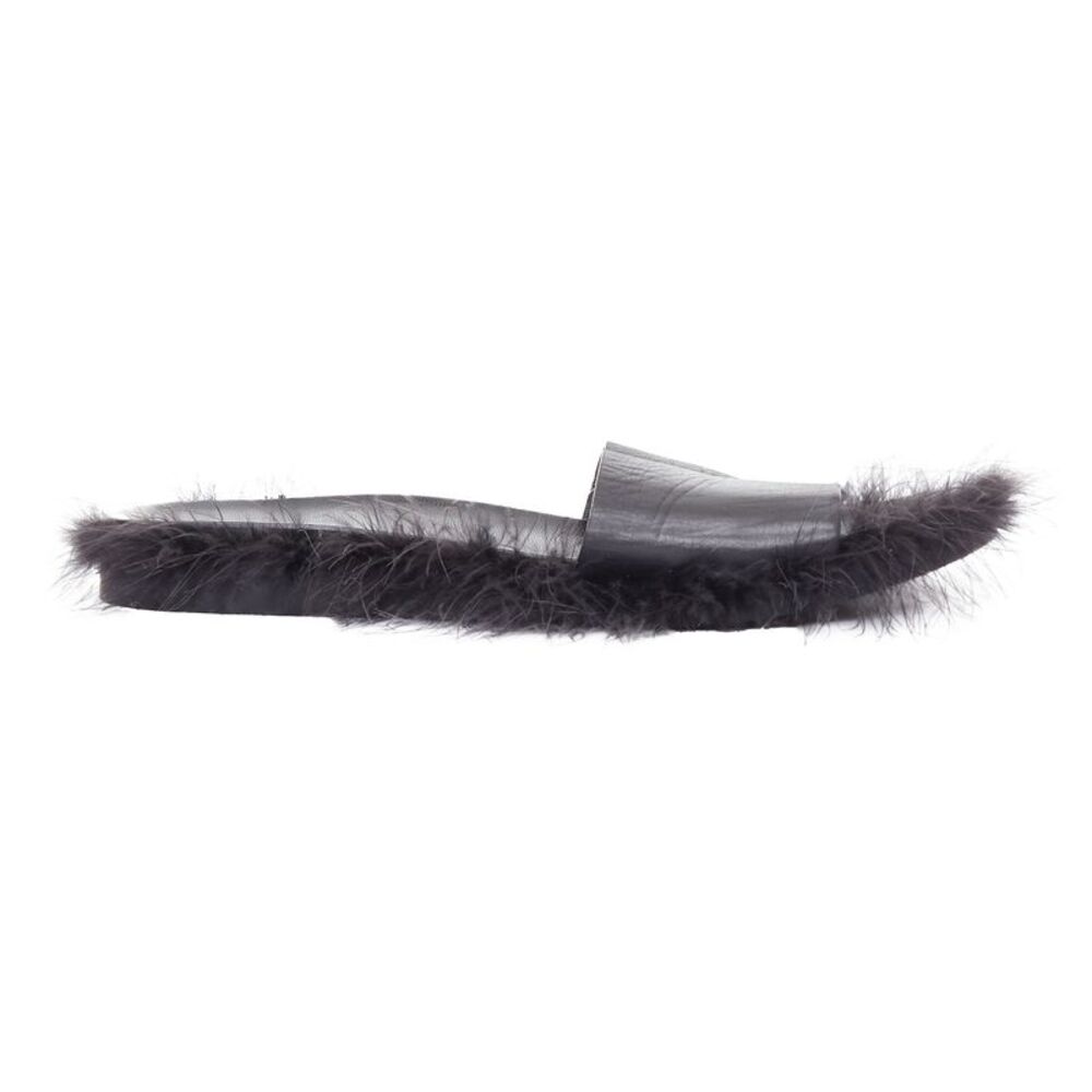 Simone Rocha Leather Feather Slides Mules - Picture 3 of 6
